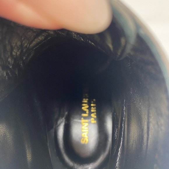 Saint Laurent - Size 37 - Janis 105 Booties - Calf Leather - Grey - Never Worn - Picture 8 of 13